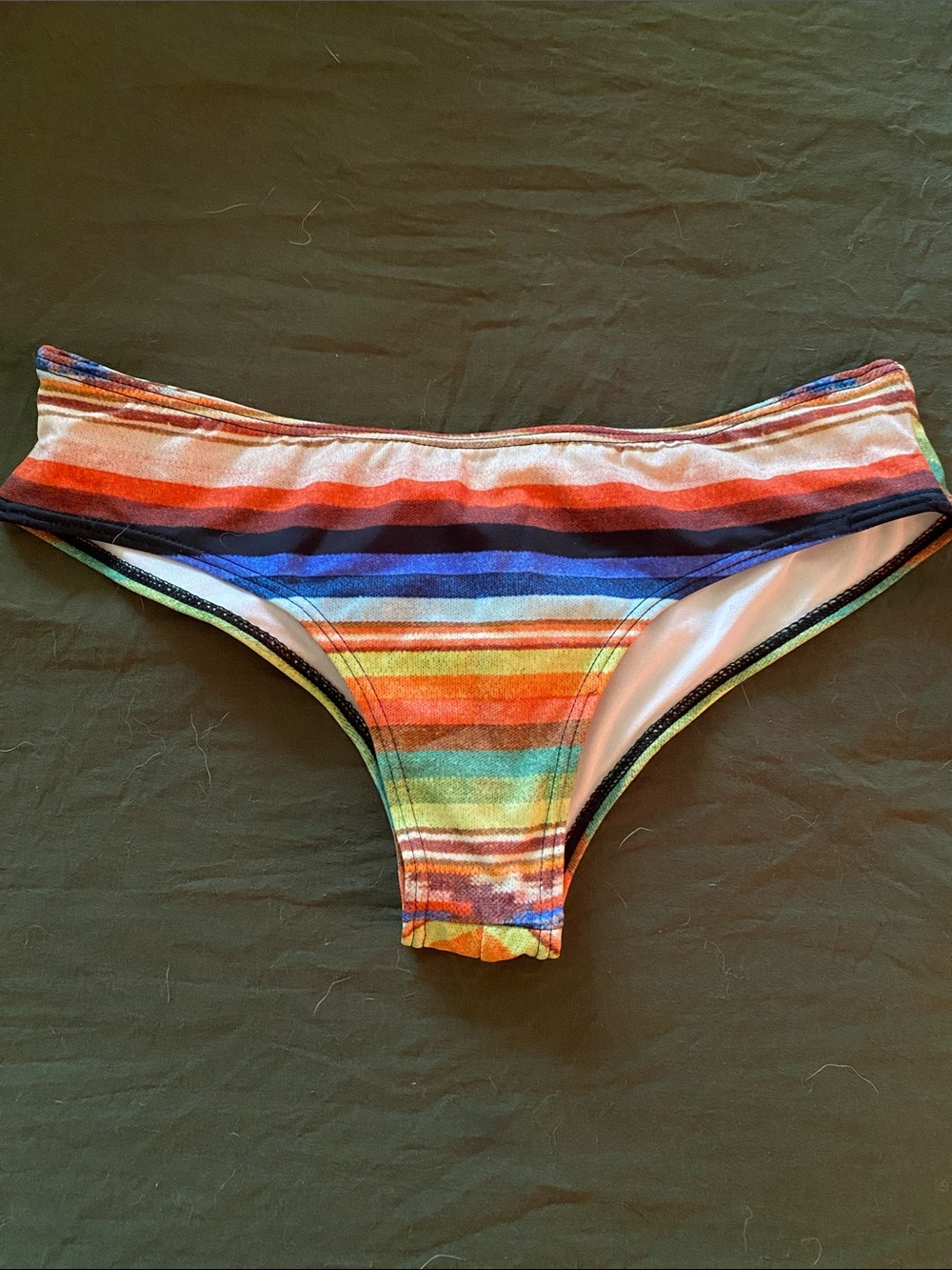 Women’s Multicolor Stripe Bikini Bottom — Unbranded